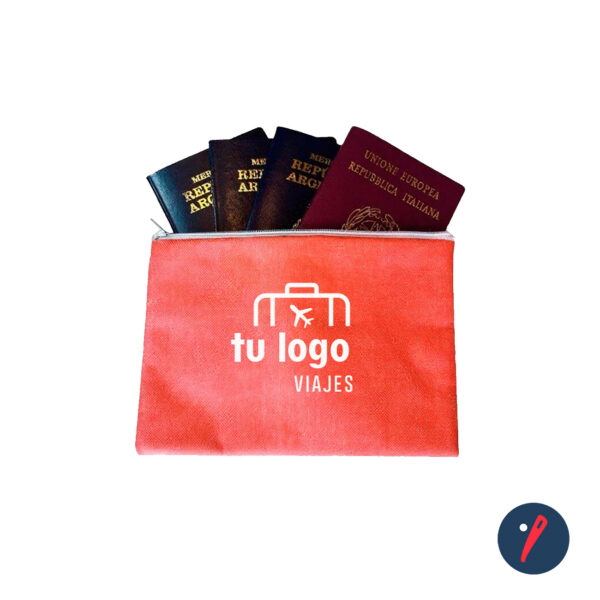 Sobre porta vouchers de tela c/cierre - Full impresos