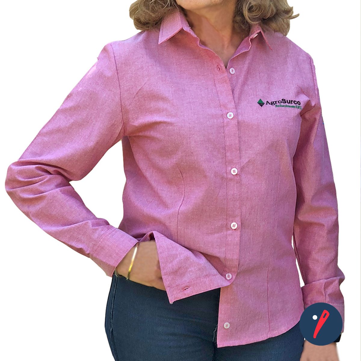Camisa de Vestir, Bordada, Mujer - Imagen 1